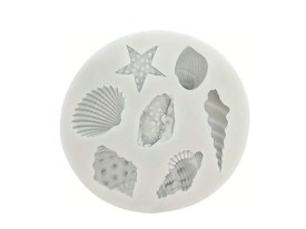 Molde silicona 7 figuras marinas